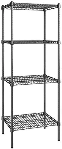 Vista 176 de Kit de 4 estantes de epoxi verde NSF de 21 x 72 pulgadas con postes de 86 pulgadas, estantería de almacenamiento resistente, kit de estantería