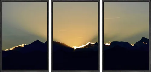Vista 30 de SIGNWIN Lienzo enmarcado para pared, juego de arte nublado de tormenta, cielo, bosque otoñal, árboles, rústico, naturaleza, fotografía, realismo