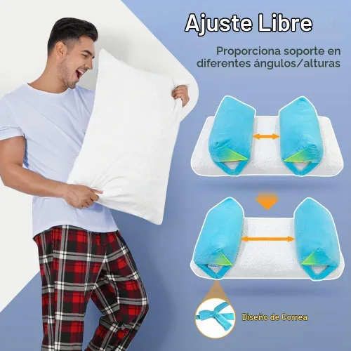 Vista 2 de AOSSA Almohada estabilizadora de cuello para dormir – Cuña triangular boca arriba para posicionamiento de cabeza y cuello, recuperación poscirugía