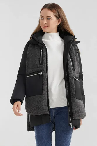 Vista 4 de Orolay - Abrigo de vellón para mujer, chaqueta de plumón de invierno engrosada