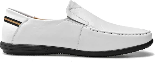 Vista 7 de Mocasines de cuero genuino de primera calidad para hombre, zapatos casuales sin cordones para conducir, mocasines para hombre, ligeros