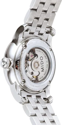 Vista 4 de Mido MIDO-M76004261 Baroncelli Reloj suizo automático plateado para mujer, Blanco