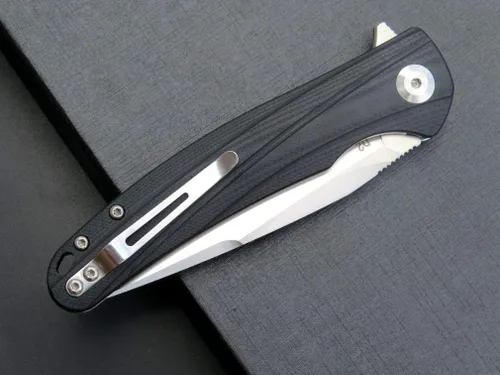 Vista 9 de Eafengrow EF957 Cuchillo plegable D2 Hoja de acero G10 Mango con clip de bolsillo Mecanismo de bloqueo confiable EDC Cuchillo Flipper para Camping