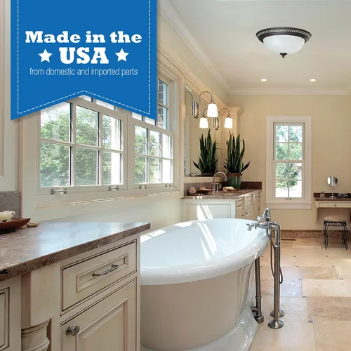 Vista 7 de Air King ventilador de baño redondo con luz, DRLC701