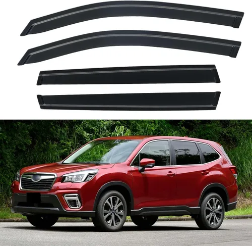 Vista 183 de YQAUTEC - Viseras para ventana, protectores contra la lluvia, compatibles con Subaru WRX 2015-2021, deflectores de viento para ventanas, viseras