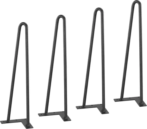Vista 12 de VEVOR Patas de muebles de horquilla de 16 pulgadas, proyectos de bricolaje para el hogar de metal, mesa de noche, mesa de café, escritorio