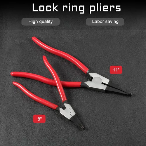 Vista 6 de Alicates de 8 Pulgadas para Anillo Circular - Alicates Especiales de Ángulo Inverso con Punta para Abrir Anillos, para Cajas de Transferencia