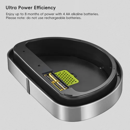 Vista 7 de EKO Mirage - Bote de basura semicircular con sensor de movimiento, de 12.4 galones, grande, automático para cocina con compartimento desodorante