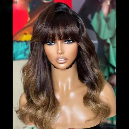 Vista 7 de Peluca de cabello Remy brasileño ondulado 4/30, cabello Remy brasileño prearrancado de 13 x 6, peluca de encaje frontal HD, sin pegamento, peluca