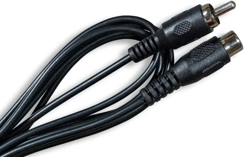 Vista 4 de Cablelera Cable de vídeo compuesto RCA estándar M/F, 6 pies, 28 AWG, cable de audio, negro (ZCAAFFMF-06)