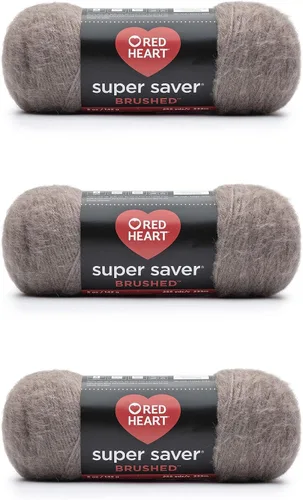 Vista 17 de Red Heart Super Saver - Hilo metálico negro – Paquete de 3 unidades de 5 onzas/142 gramos – Acrílico – 4 medianos (peinado) – 255 yardas