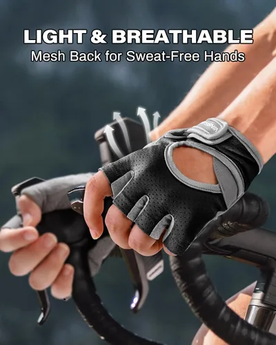 Vista 4 de VINSGUIR Guantes de entrenamiento para mujeres y hombres, guantes de levantamiento de pesas transpirables para ejercicio de gimnasio, fitness