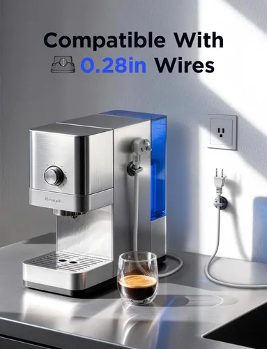 Vista 5 de LISEN - Paquete de 6 soportes giratorios para cables para mesita de noche, clips magnéticos giratorios de 360°, organizador de cable adhesivo fuerte