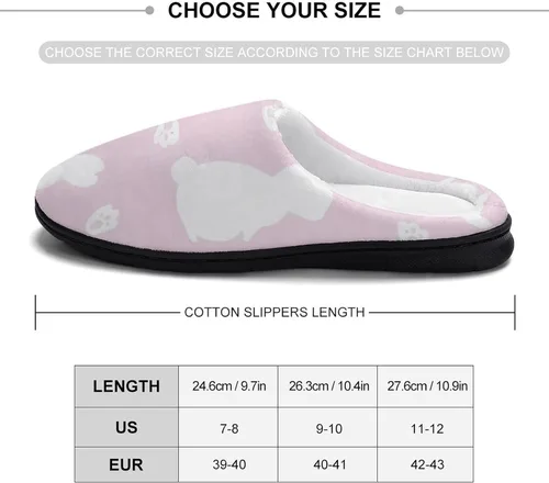 Vista 2 de Pantuflas de algodón suave para mujer, lavables, para dormitorio, suela de goma antideslizante