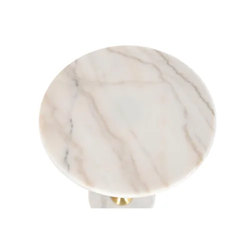 Vista 4 de Mesa auxiliar Home ESPRIT Blanco Dorado 41 x 41 x 57 cm