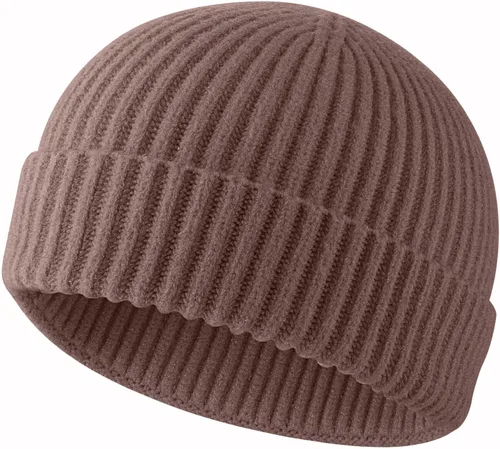 Vista 34 de ROYBENS Swag Wool Knit Cuff Short Fisherman Beanie for Men Women Winter Hat 1 albaricoque