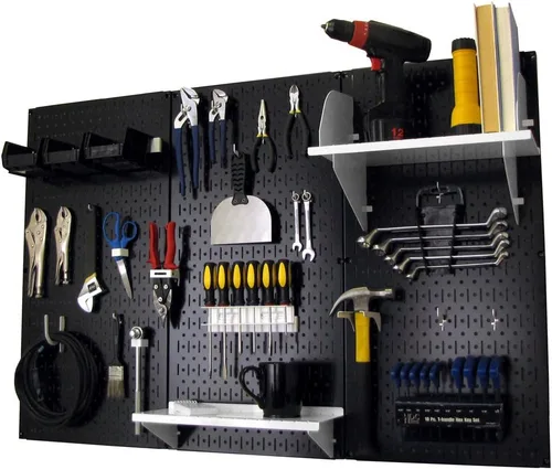Vista 40 de Organizador de herramienta control de pared 30-wrk-400wb estándar panel perforado mesa de trabajo de metal, 30-WRK-400 BB