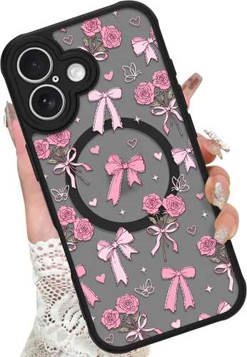 Vista 42 de KANGHAR - Funda para iPhone 11 [Compatible con Magsafe] Patrón estampado de leopardo Lindo guepardo Funda protectora magnética para niñas, mujeres