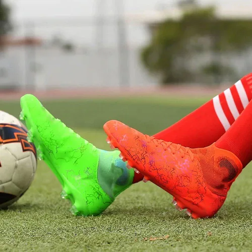 Vista 5 de VAXAV Zapatos de fútbol unisex de alta calidad para entrenamiento FG con tachuelas largas de fútbol AG