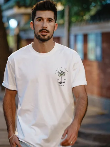 Vista 2 de SOLY HUX Camisetas gráficas para hombre, camisetas de manga corta con estampado de letras, camiseta casual de verano