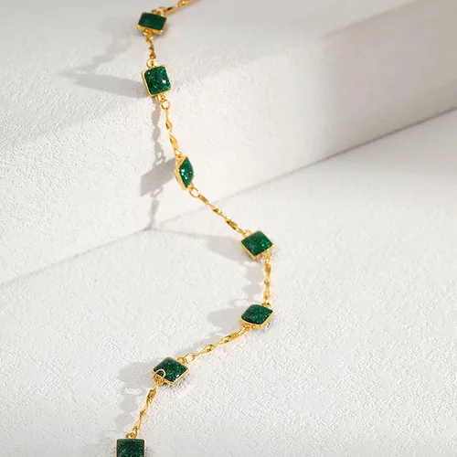 Vista 38 de Gargantilla con cuentas para mujer, chapada en oro de 18 quilates, gargantilla delicada para mujer
