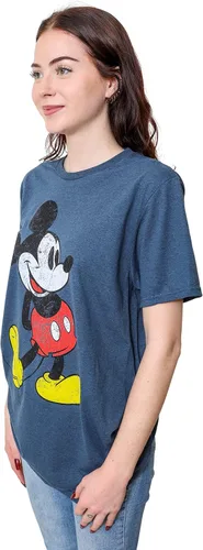 Vista 6 de Disney Mickey Mouse - Camiseta clásica envejecida vintage de pie