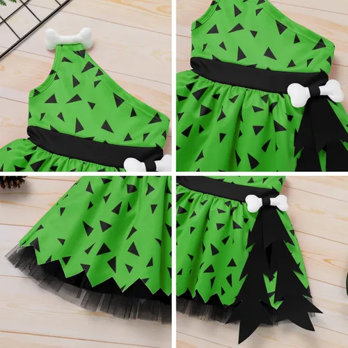 Vista 6 de IBAKOM Baby Halloween Outfits Bam-Bam Caveman Dog Bone Costume Boys Dress Up Clothes Prehistoric Family Cosplay