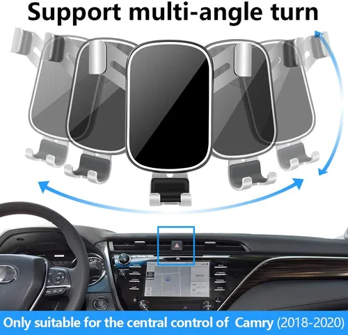 Vista 5 de Soporte de teléfono de coche para Toyota Camry 2018 2019 2020 L LE SE XSE XLE TRD y Camry Hybrid 18-20 Accesorios interiores de automóviles Mejor