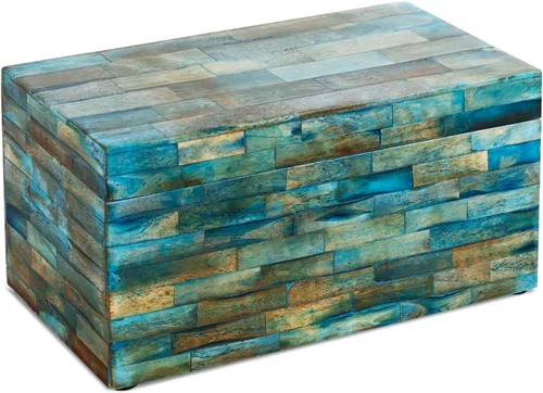 Vista 8 de Handicrafts Home Caja de almacenamiento decorativa grande con tapa, organizador de mesa auxiliar de 10 x 4.5 x 2.5 pulgadas, recuerdo, cajas
