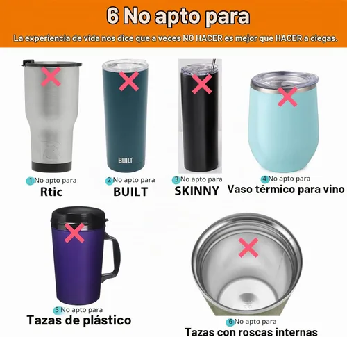 Vista 6 de Paquete de 2 tapas de vaso de 20 onzas de repuesto, a prueba de derrames, resistentes a salpicaduras, para Rambler y más tazas de café