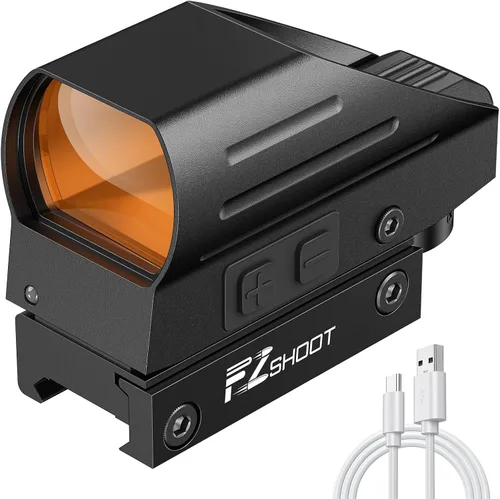 Vista 8 de Rechargeable Red/Green Dot Reflex Sight, Multi-Reticle, Picatinny Rechargeable red/green reflex, Multi-reticle, Picatinny mount, Co-witness
