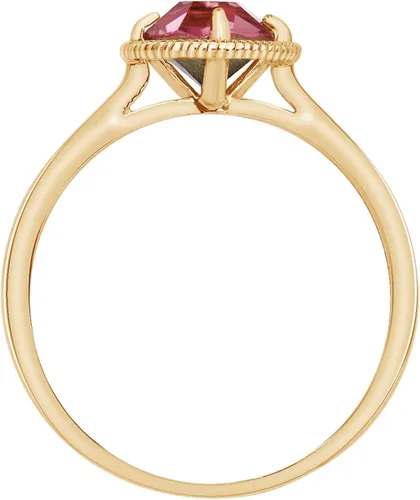 Vista 2 de Tienda Collection 10k Gold Imported Crystal March Birthstone Ring