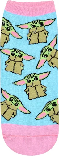 Vista 6 de STAR WARS Baby Yoda All Over Toss Patterns - Calcetines tobilleros para mujer (5 unidades)