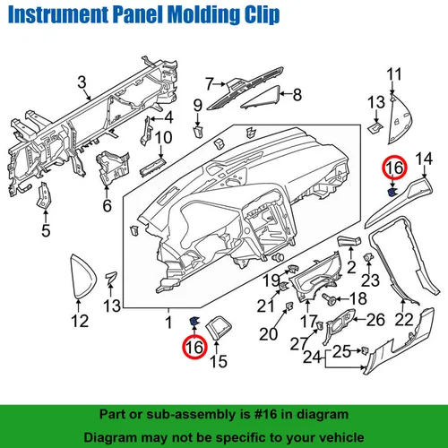 Vista 6 de 30 unids consola central Radio DVD Dash Panel interruptor bisel clip cuerpo Trim Retenedor para Ford W714972-S300, GM 94748652