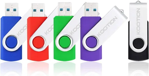 Vista 11 de KOOTION 20 unidades de unidades flash USB de 1 GB, unidades flash a granel, memorias 1G, unidades de pulgar giratorias 2.0, negro, paquete de 20