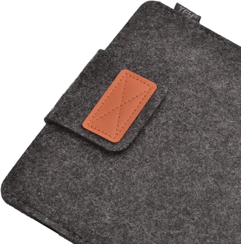Vista 8 de TFY Bolsa protectora de transporte (gris oscuro), además de soporte para correa de mano para tabletas y lectores electrónicos de 6 pulgadas