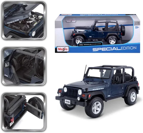 Vista 2 de Maisto Jeep Wrangler Rubicon 1:18 (los colores pueden variar)