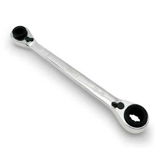 Vista 10 de Llave de trinquete 4 en 1 llave de extremo de caja doble llave de trinquete, llave de trinquete de cabeza flexible, llave de trinquete de anillo