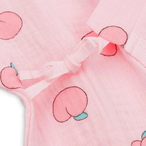 Vista 3 de PAUBOLI Bata de muselina para recién nacido, kimono, mameluco de algodón para bebés de 0 a 24 meses