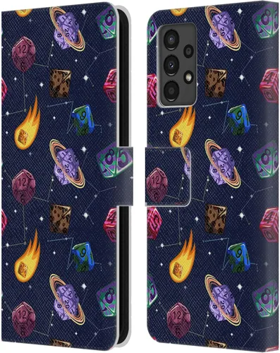 Vista 194 de Head Case Designs Officially Licensed Carla Morrow Colorful Space Dice Patterns Leather Wallet Case Compatible with Samsung Galaxy A07 4G