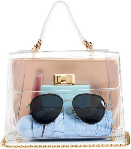 Vista 8 de Clear Bag For Stadium Approved, Clear Purse, Trendy Gift, Shoulder Bag & Fashion Handbags