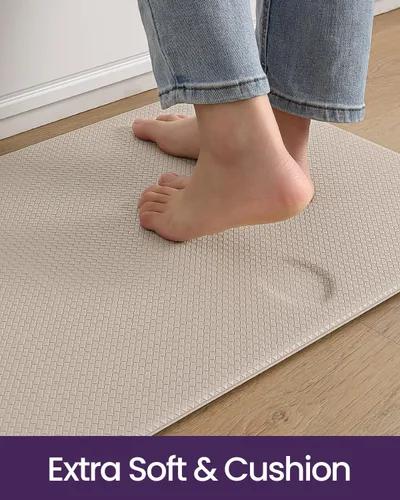 Vista 6 de DEXI Alfombrillas de Cocina Acolchadas Anti Fatiga, 17x59, Alfombra de Pasillo para Estar de Pie Impermeable, Espuma Viscoelástica Cómoda Acolchada