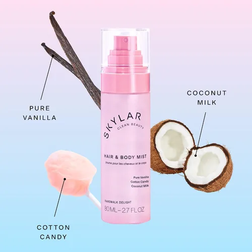 Vista 3 de Skylar Boardwalk Delight - Spray para cabello y cuerpo Fragancia hipoalergénica y limpia Vegano, sin crueldad animal y seguro para pieles