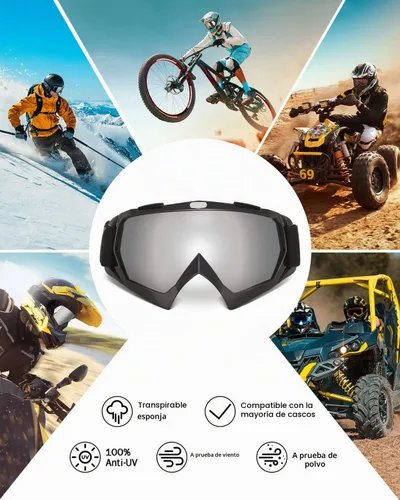 Vista 5 de KEMIMOTO Gafas de motocross y ATV/UTV con protección anti UV