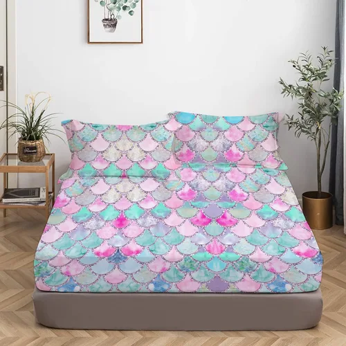 Vista 20 de MUSOLEI Sábanas Panda Sábanas ajustadas Lindas hojas de cama con conjunto de cama de animales 3D con orejas para niñas Conjunto de cama individual