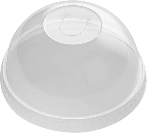 Vista 6 de Restaurantware Solo tapas: Visage 91216 onzas tapas de copa domo 1000 tapas de cúpula para vasos de beber, diseño de gorra de béisbol redonda, tapas