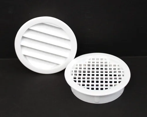 Vista 4 de 2.5 "rejilla redonda de plástico Soffit rejilla de ventilación de aire para reptiles cubierta (6, blanco)