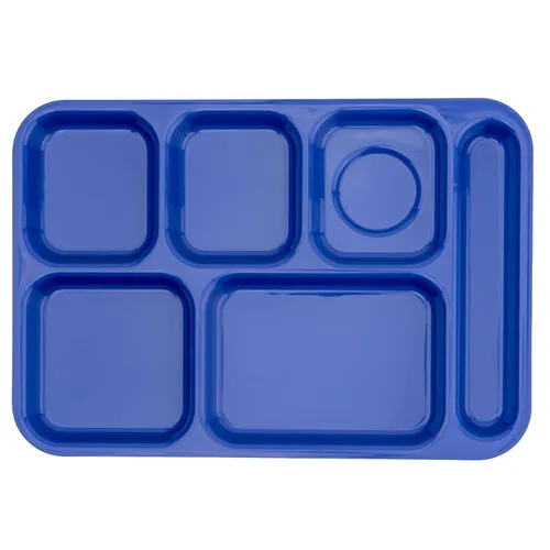 Vista 14 de G.E.T. Bandeja escolar para cafetería con 6 compartimentos, para zurdos, 10 x 14 pulgadas, verde bosque (paquete de 4)