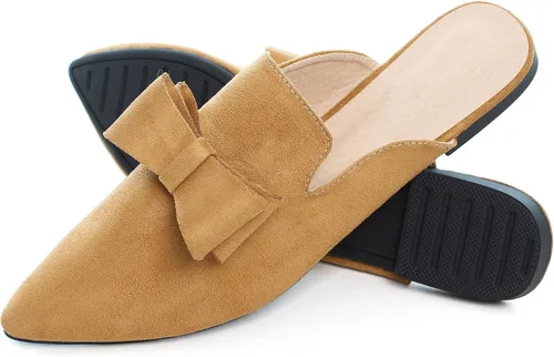 Vista 2 de Dear Time Mocasines para mujer, puntera cerrada, cómodos, sin espalda, mocasines elegantes, zapatos planos para mujer