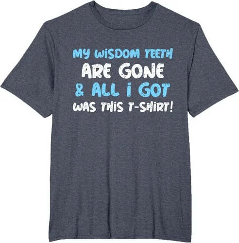 Vista 47 de My Wisdom Teeth Are Gone! Camiseta divertida de muelas del juicio, Negro